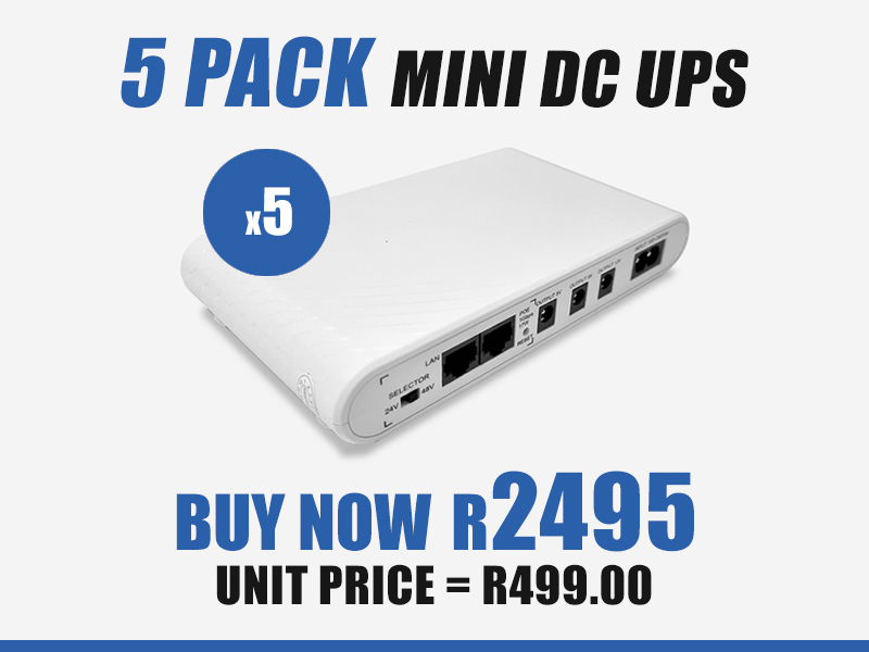 5 Pack Xdom 8800 Mini DC UPS